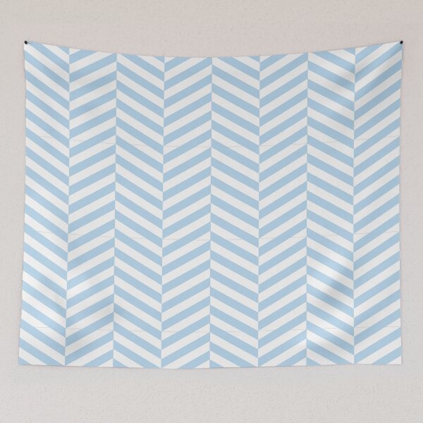Item preview, White And Ice Blue Herringbone Pattern designed and sold by pattern-archive.