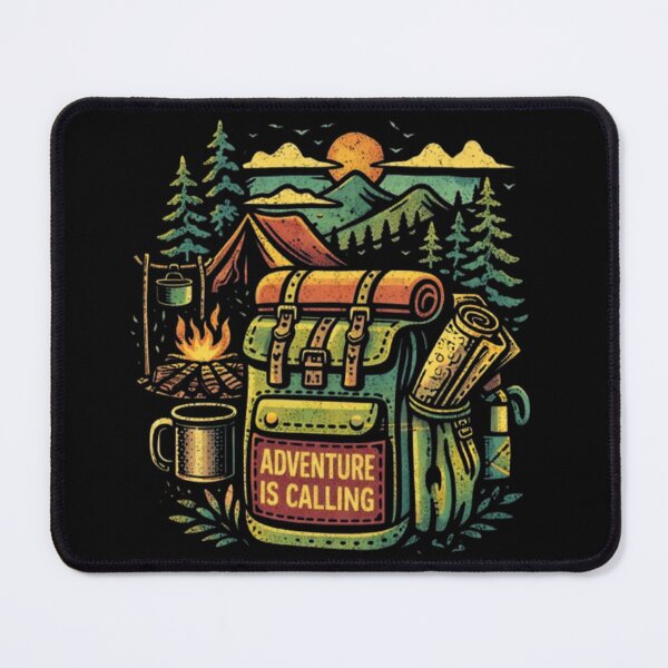 Item preview, Adventure Is Calling – Vintage Camping Design designed and sold by Dogandesighn.