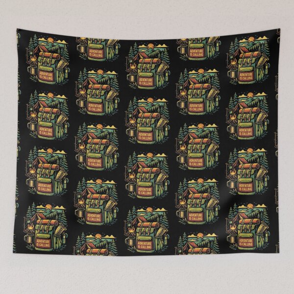 Item preview, Adventure Is Calling – Vintage Camping Design designed and sold by Dogandesighn.