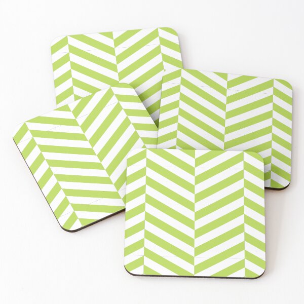 Item preview, White And Lime Herringbone Pattern designed and sold by pattern-archive.