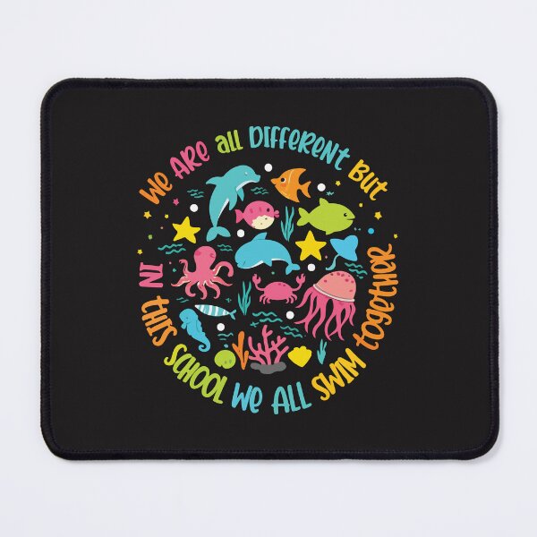 Item preview, We Are All Different But We All Swim Together School Kindness Inclusion designed and sold by kiralynstration.