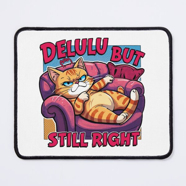 Item preview,  Delulu  meme stickers| Delulu Is The Solulu Sticker | Funny Meme Aesthetic | In My Delulu Era 2026 | Kpop Delusional Cat Vibes v10 designed and sold by CosmicNook1.