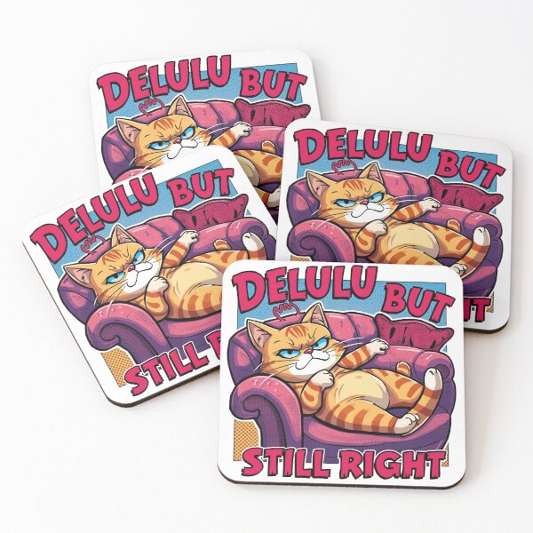 Item preview,  Delulu  meme stickers| Delulu Is The Solulu Sticker | Funny Meme Aesthetic | In My Delulu Era 2026 | Kpop Delusional Cat Vibes v10 designed and sold by CosmicNook1.
