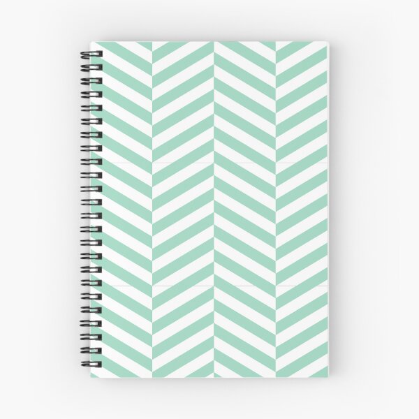 Item preview, White And Mint Herringbone Pattern designed and sold by pattern-archive.