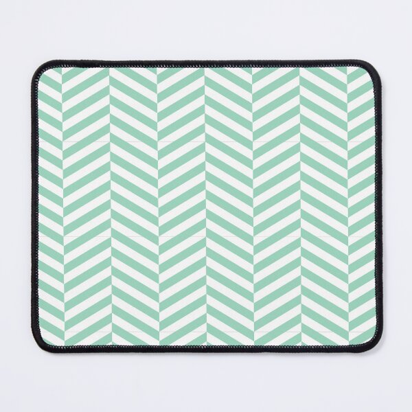 Item preview, White And Mint Herringbone Pattern designed and sold by pattern-archive.