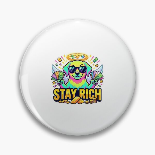 Item preview, Stay Rich Dog Sticker – Money Hustle Motivation designed and sold by SainiArt19.