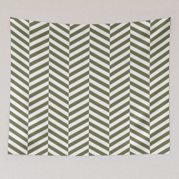 Item preview, White And Olive Herringbone Pattern designed and sold by pattern-archive.