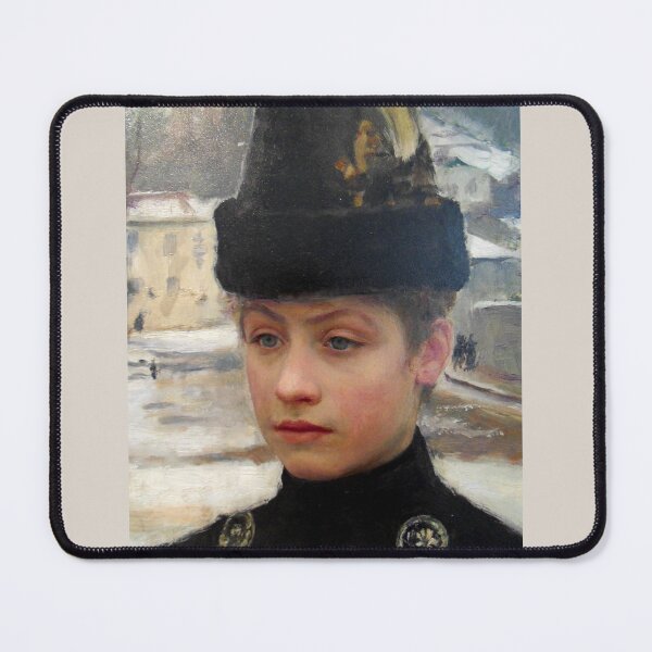 Item preview, Melancholy young Lorraine woman in the snow, 1887 designed and sold by L'Atelier 1888.