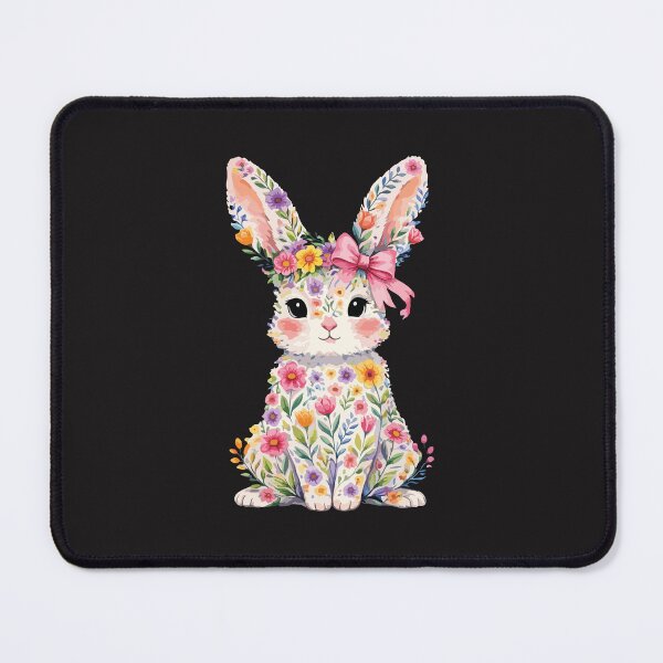 Item preview, Cute Pink Floral Bunny Easter Rabbit Spring Aesthetic Women Girls designed and sold by kiralynstration.