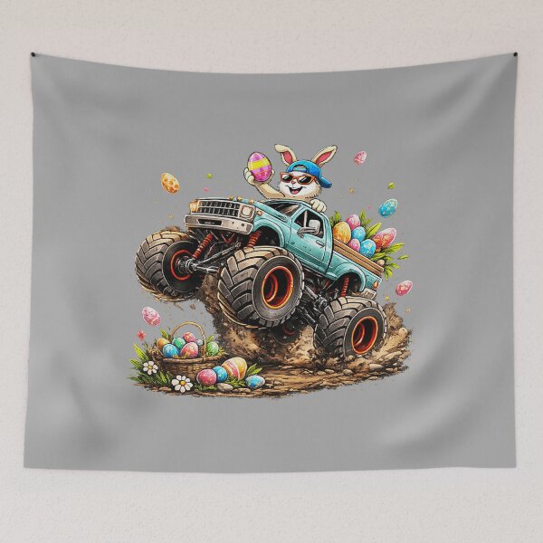 Item preview, Happy Easter Bunny Monster Truck Easter Eggs Rabbit Kids Boy designed and sold by KathieFaugh.