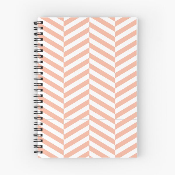 Item preview, White And Peach Herringbone Pattern designed and sold by pattern-archive.