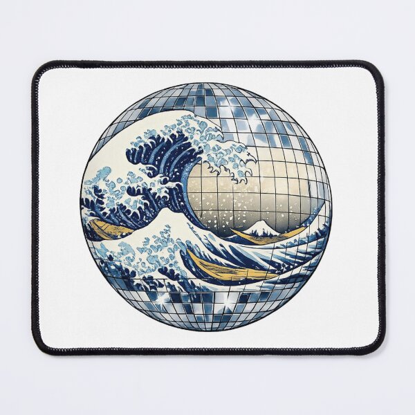 Item preview, Great Wave Off Kanagawa Disco Ball Art designed and sold by SakuraMarket26.