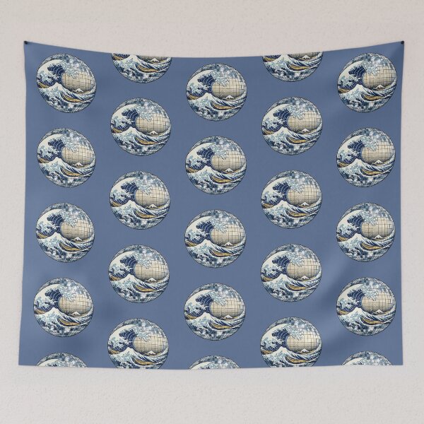 Item preview, Great Wave Off Kanagawa Disco Ball Art designed and sold by SakuraMarket26.