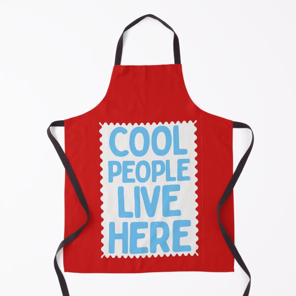 Item preview, Cool People Live Here (Blue) designed and sold by MariePopPrints.