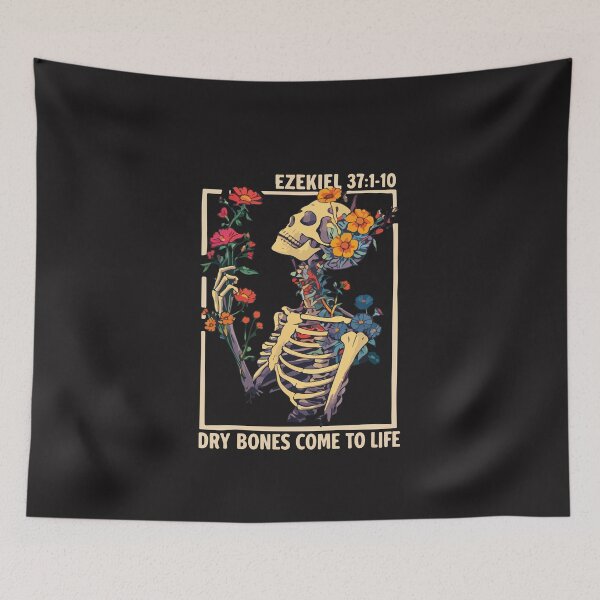 Item preview, Dry Bones Come To Life Ezekiel 37 Christian Skeleton Floral Faith designed and sold by kiralynstration.