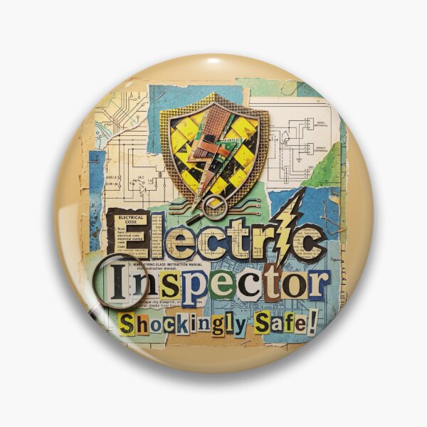 Item preview, Electric Inspector: Shockingly Safe! Vintage Collage designed and sold by RDproject.