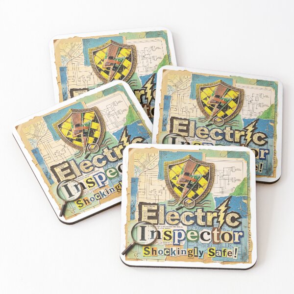 Item preview, Electric Inspector: Shockingly Safe! Vintage Collage designed and sold by RDproject.