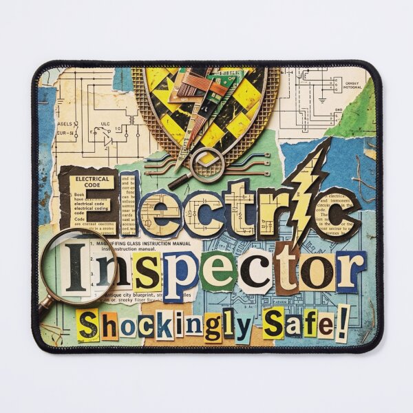 Item preview, Electric Inspector: Shockingly Safe! Vintage Collage designed and sold by RDproject.