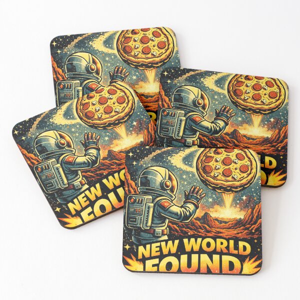 Item preview, Funny Astronaut Pizza Planet Retro Design designed and sold by the-dovlat.