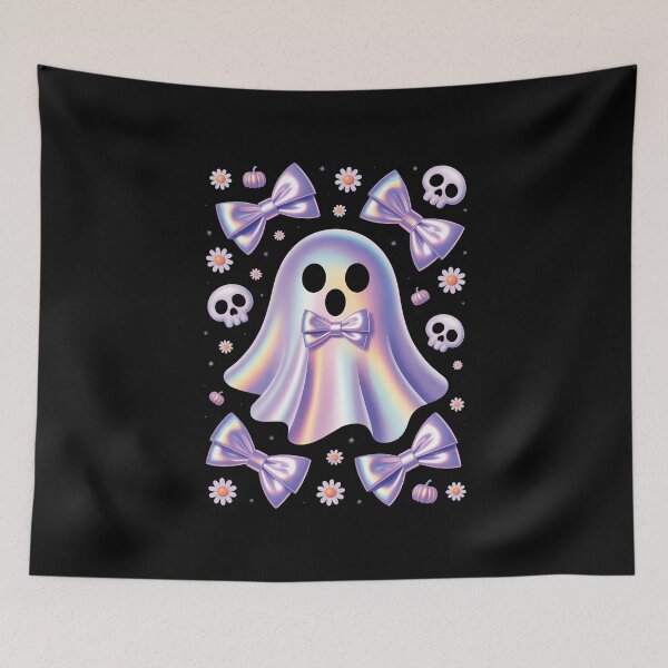 Item preview, Kawaii Pastel Cute Ghost Pumpkin Bow Halloween Spooky Girls designed and sold by VENOM0RIOT.