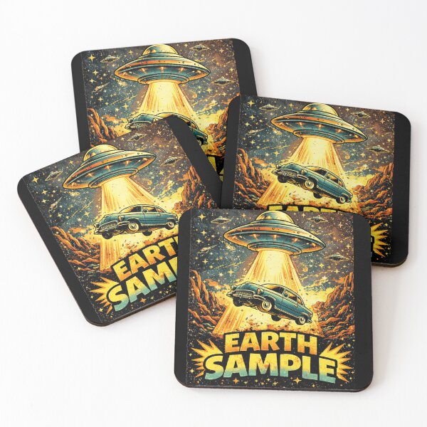 Item preview, UFO Abduction Car Funny Retro Sci Fi designed and sold by the-dovlat.