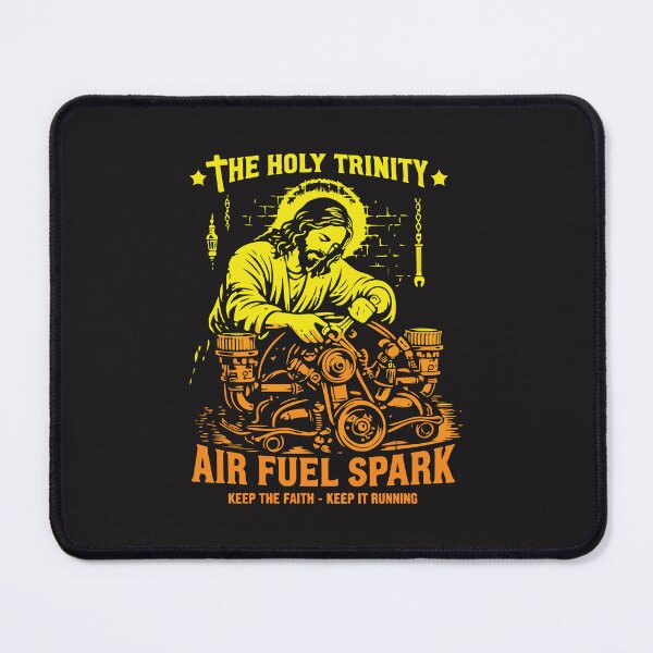 Item preview, Holy Trinity Air Fuel Spark Christian Mechanic Faith Funny designed and sold by kiralynstration.