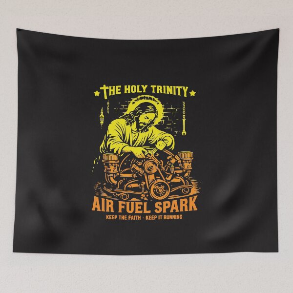 Item preview, Holy Trinity Air Fuel Spark Christian Mechanic Faith Funny designed and sold by kiralynstration.