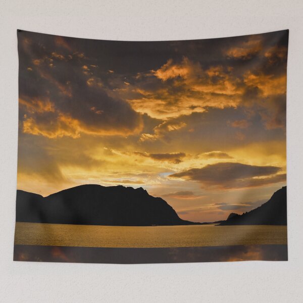 Item preview, Beautiful sunset over a Norwegian fjord., Original photography designed and sold by studio838.