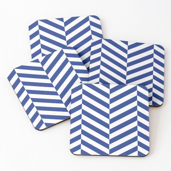 Item preview, White And Royal Blue Herringbone Pattern designed and sold by pattern-archive.