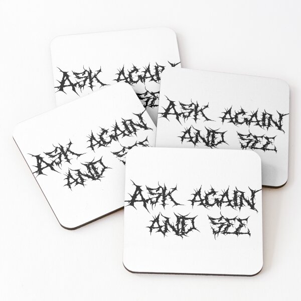 Item preview, Ask Again and See – Edgy Minimal designed and sold by HerrArqan ⭐️⭐️⭐️⭐️.