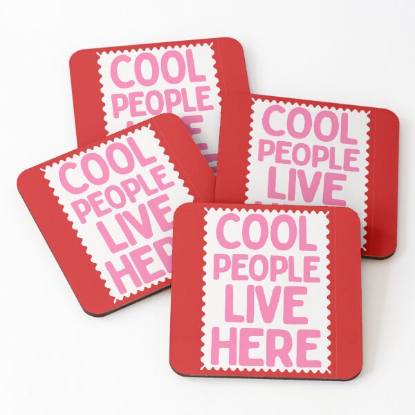 Item preview, Cool People Live Here (Pink) designed and sold by MariePopPrints.