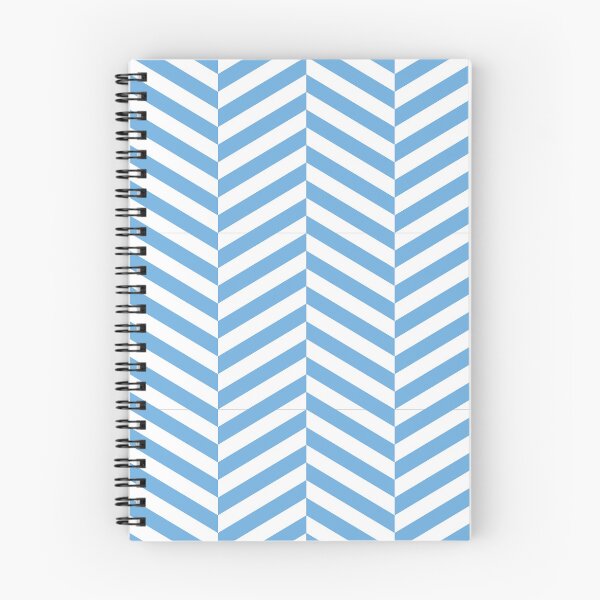 Item preview, White And Sky Blue Herringbone Pattern designed and sold by pattern-archive.