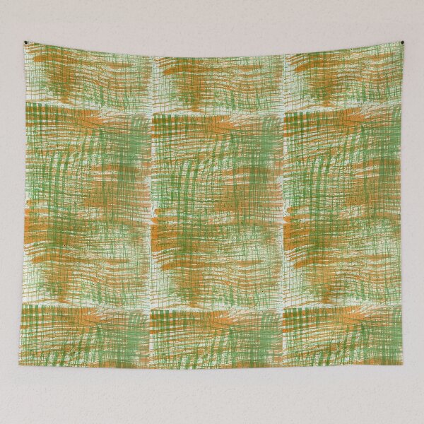 Item preview, Orange Green Crosshatch Texture - Abstract Woven Pattern Background designed and sold by Ihor Ivanov.
