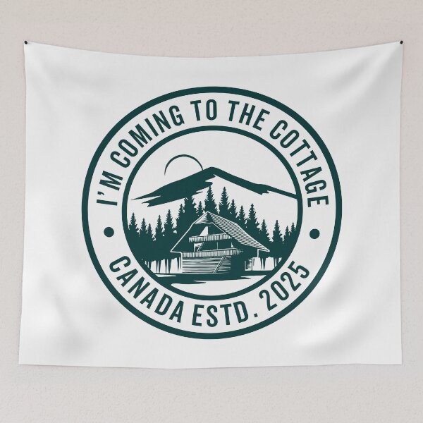 Item preview, I'm Coming To The Cottage – Cozy Cabin Life Vintage Nature Badge Design designed and sold by artworkathome.