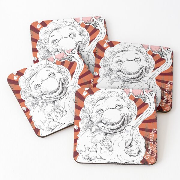 Item preview, Clown Selling Pig Balloons (Drawing by ACCI) designed and sold by VanyssaGraphics.