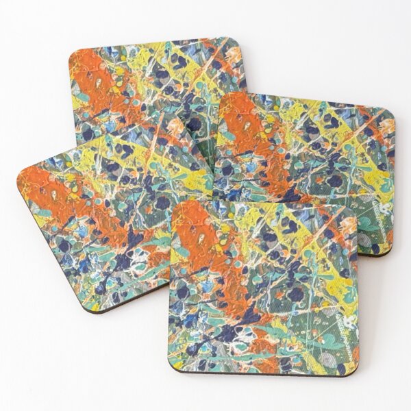 Item preview, Orange and Teal Energy - Modern Splatter Painting |kasp002-8 designed and sold by KitataCat.
