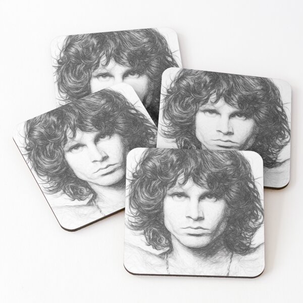 Item preview, Legendary 60s Rock Icon Portrait – Black and White Pencil Sketch, Vintage Music Wall Art, Classic Psychedelic Era Drawing designed and sold by Leon Woods Pencil Art.