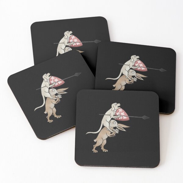 Item preview, Bizarre Medieval Marginalia Jousting Dog Art designed and sold by syxiamispn39.