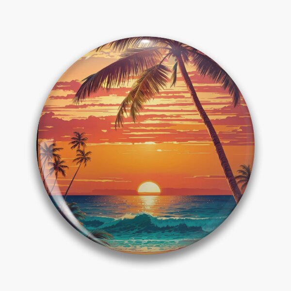 Item preview, Sunset Beach Tropical Palm Tree designed and sold by Fateh-Kro ⭐⭐⭐⭐⭐.