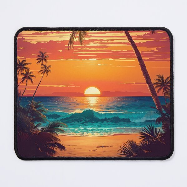 Item preview, Sunset Beach Tropical Palm Tree designed and sold by Fateh-Kro ⭐⭐⭐⭐⭐.