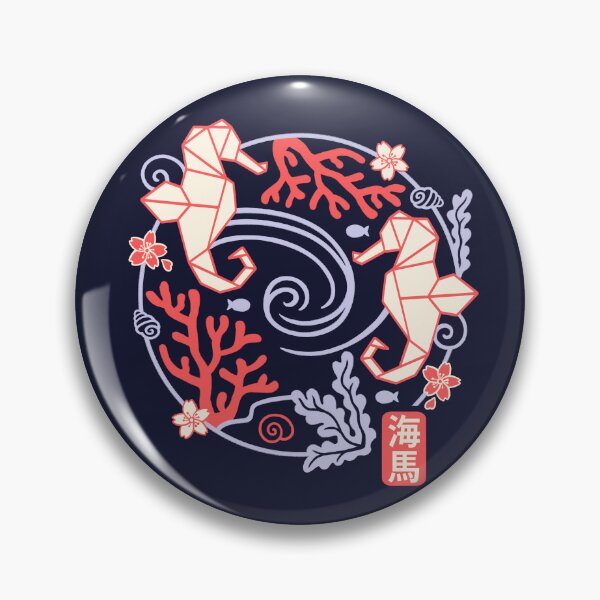 Item preview, Minimalist Origami Seahorses - Zen Underwater World with Geometric Vortex designed and sold by NemiMakeit.