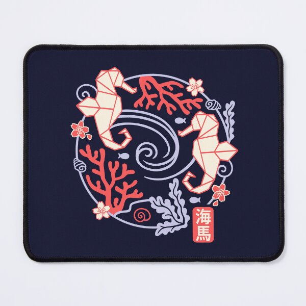 Item preview, Minimalist Origami Seahorses - Zen Underwater World with Geometric Vortex designed and sold by NemiMakeit.