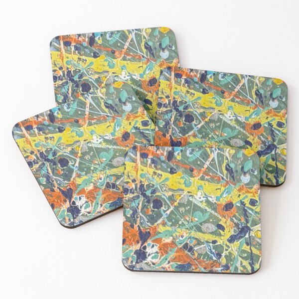 Item preview, Orange and Teal Energy - Modern Splatter Painting |kasp002-7 designed and sold by KitataCat.