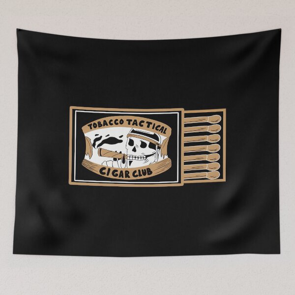 Item preview, Vintage Matchbox Label Skeleton Smoking Cigar designed and sold by syxiamispn39.