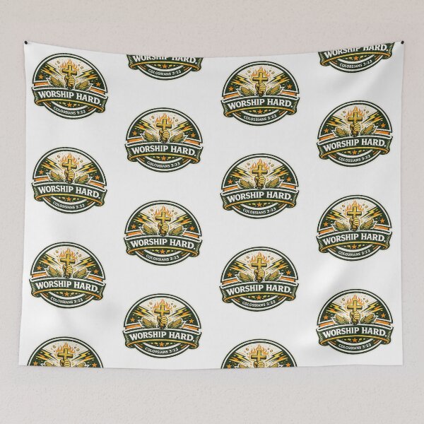 Item preview, WORSHIP HARD. Colossians 3-23 designed and sold by Throwing-Corn.