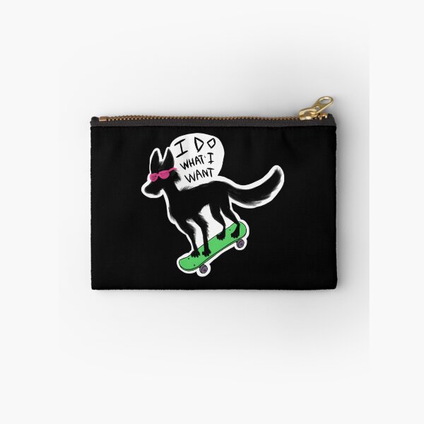 Item preview, Permit To Commit Crimes Funny Cat Skateboard designed and sold by syxiamispn39.