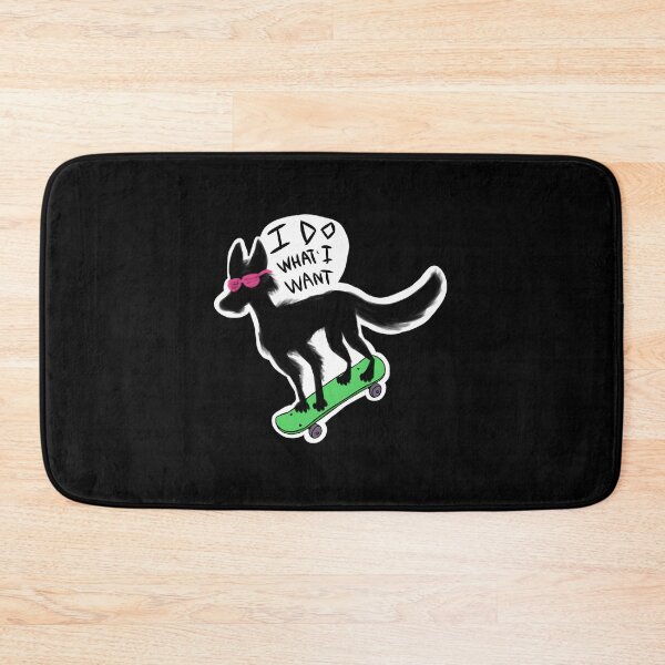 Item preview, Permit To Commit Crimes Funny Cat Skateboard designed and sold by syxiamispn39.
