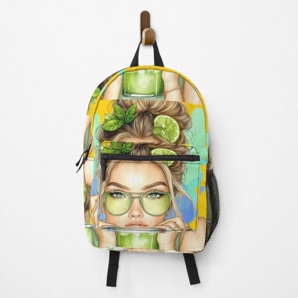 Item preview, Fresh Aesthetic Girl Art – Lime Drink Illustration, Summer Refreshing Beauty, Trendy Lifestyle Design designed and sold by ChenEngEng.