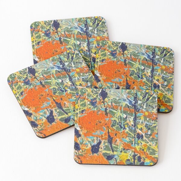 Item preview, Orange and Teal Energy - Modern Splatter Painting |kasp002-5 designed and sold by KitataCat.