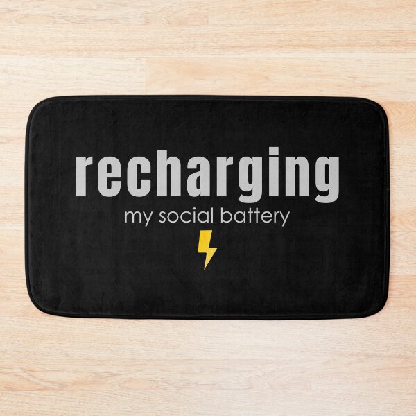 Item preview, Recharging My Social Battery Minimal Introvert Quote | Funny Introvert Energy Design designed and sold by PixelPlush.
